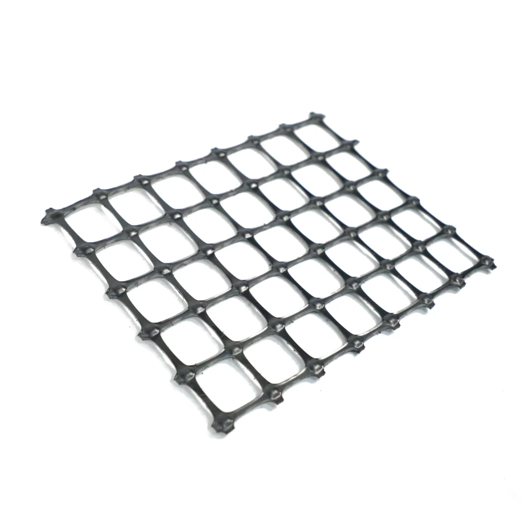 UV Resistance Plastic PP Biaxial Geotextile Geogrid Mesh untuk Konstruksi Jalan 0