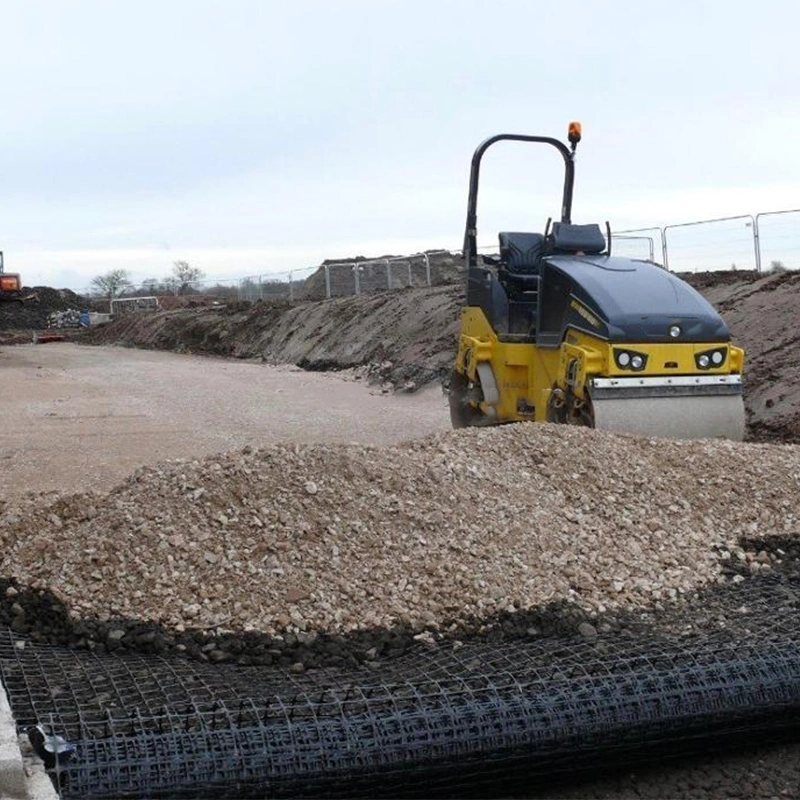 UV Resistance Plastic PP Biaxial Geotextile Geogrid Mesh untuk Konstruksi Jalan 5