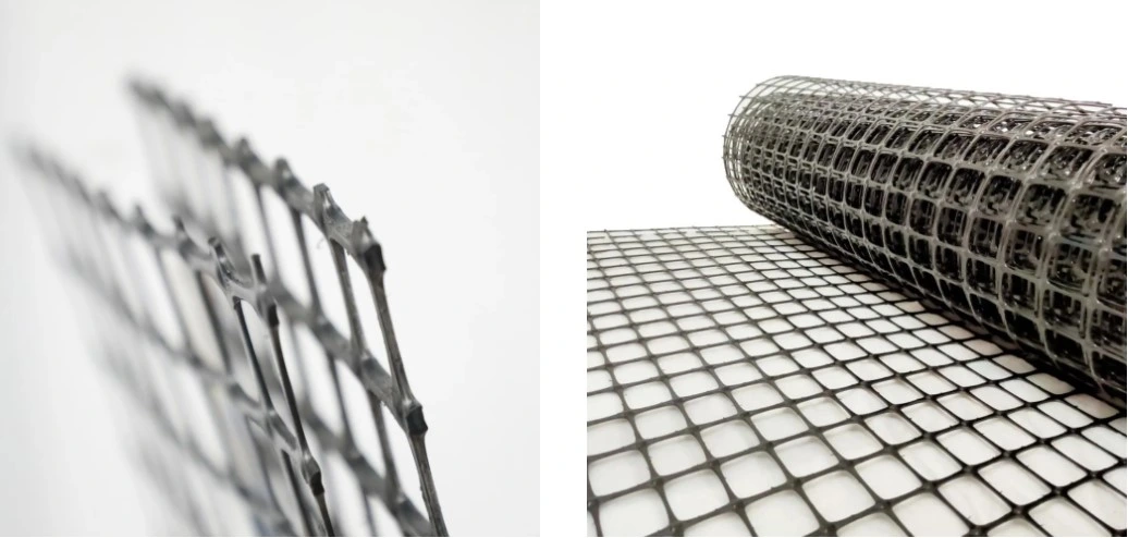 Polypropylene HDPE PP Biaxial Uniaxial Geogrid Konstruksi Cepat 0