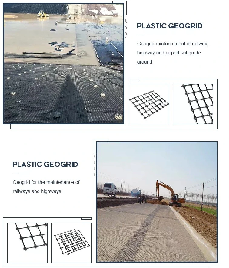 Polypropylene HDPE PP Biaxial Uniaxial Geogrid Konstruksi Cepat 3