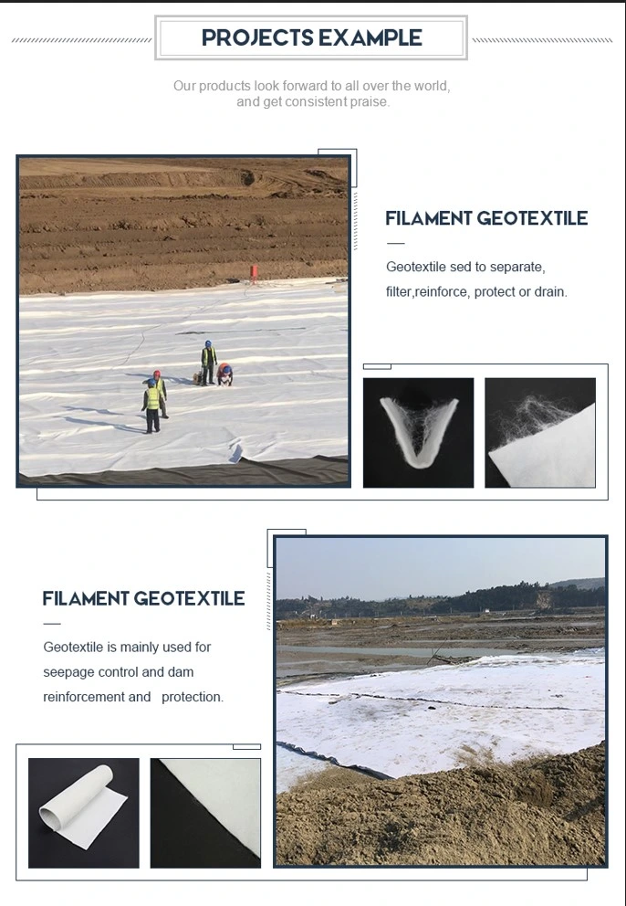 Polypropylene PP Non Woven Geotextile Fabric Untuk Proyek Tambang Tambang Jalan Geobag 2