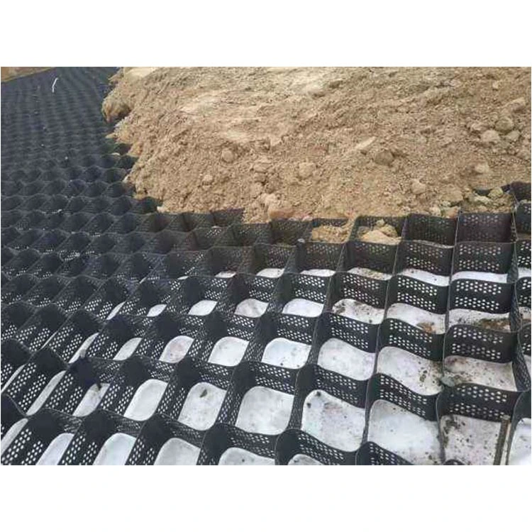 High Tensile Sandy Yellow 100-445 HDPE Plastik Geo Cell Untuk Stabilitas Kerikil 0