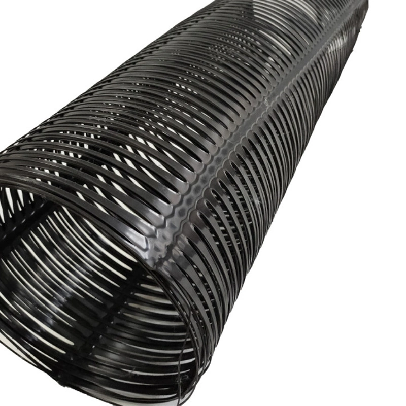 30kn 40kn Grid Mesh PP Plastik Uniaxial Geogrid Untuk Penguatan Jalan 0
