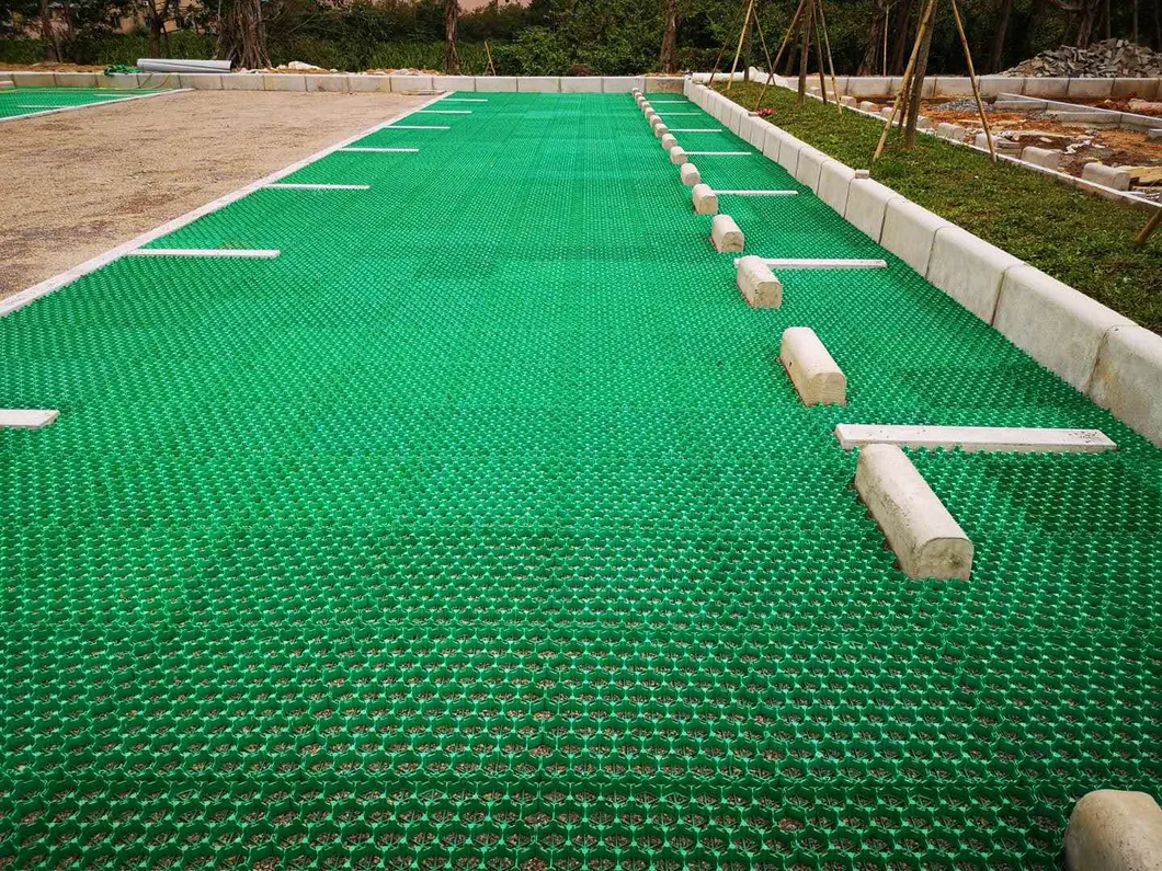Plastik Grass Grid Pavers HDPE Plastik Grass Grid Paver Gravel Di Taman Parkir 9