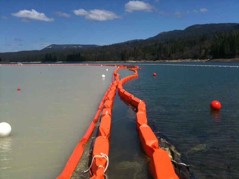 Tirai Silt Terapung Permeable Aquatic Silt Curtain PVC Silt Curtain Boom Silt Curtain PVC Oil Boom Oil Containment Fence Tirai Silt 11