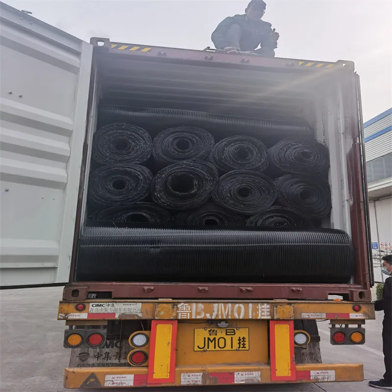 PP Plastik PE One-Way Uniaxial Polyester Geogrid Gravel Grid Stabilizer tanah untuk penguatan tanah 20