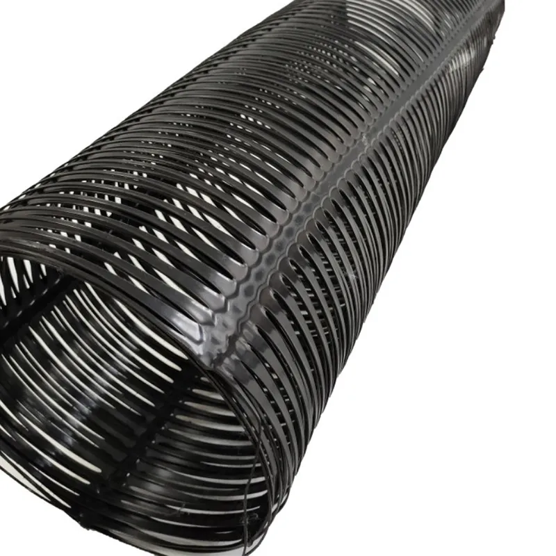 Plastik Polypropylene PE Unidirectional Uniaxial Tensile Plastic Geogrid untuk penguatan jalan 0
