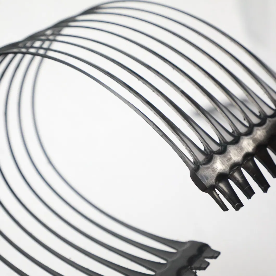 Plastik Polypropylene PE Unidirectional Uniaxial Tensile Plastic Geogrid untuk penguatan jalan 3