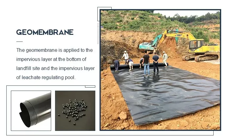1.0mm 1.5mm 100% Virgin Material ASTM Anti-Seepage Waterproof Waterproof Smooth Textured LDPE LLDPE HDPE Geomembrane Pond Liner untuk Landfill Mining Liner 0
