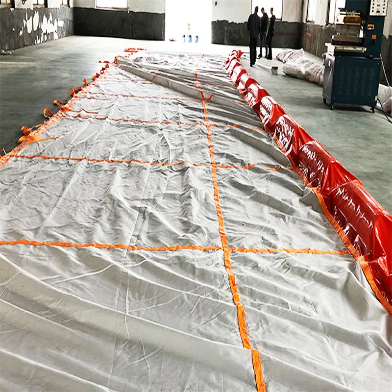Silt Curtain PVC Floating Silt Curtain Containment Boom Eco Friendly Oil Spilling Boom Floating Silt Curtain untuk Lingkungan Air 5