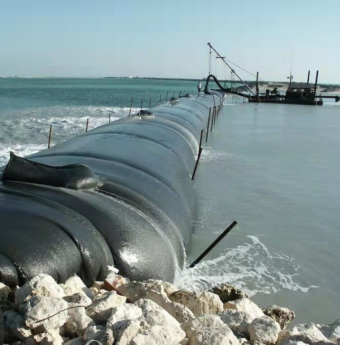 PP PET Dirtbag Geotextile Dewatering Bags Tube Geobag Untuk Sand Silt Filter Coastal Berm