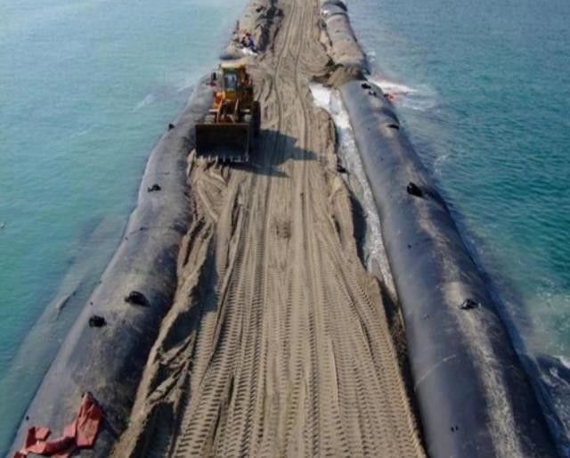 Tas Geotekstil Dewatering Bag Sedimen Filter Tas Geotekstil Keruk