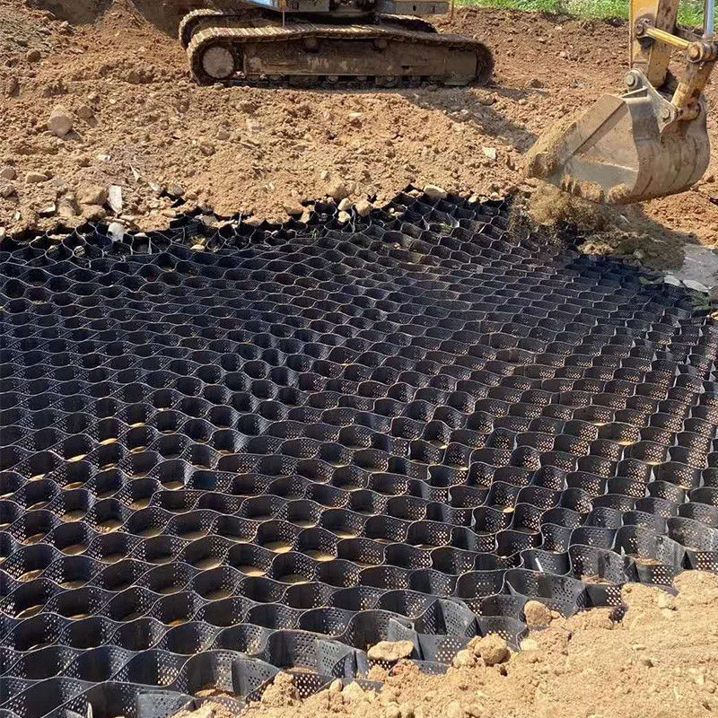 Geocell Hdpe Anti Korosi 50mm Untuk Penguatan Tanah Lereng Jalan Bukit