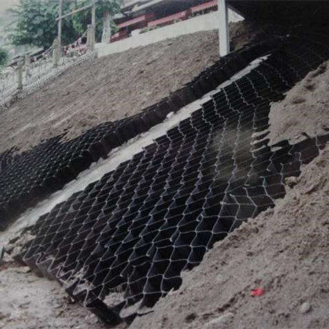 Geocell Lembar Plastik HDPE Tekstured / Perforated Untuk Perlindungan Penguatan Slope Saluran