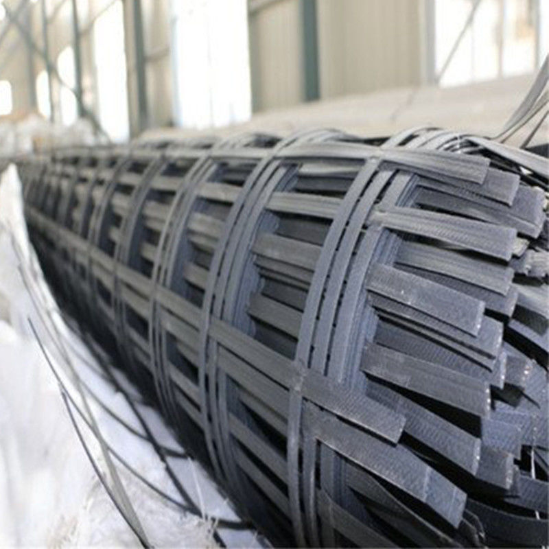 80kn Steel Plastic Geogrid Dengan Ketahanan Asam Dan Alkali Untuk Perlindungan Slope Subgrade