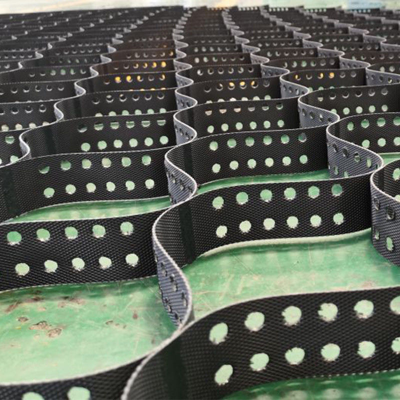 HDPE Gravel Grid Material System Driveway Textured Geocell Untuk Penguatan Jalan
