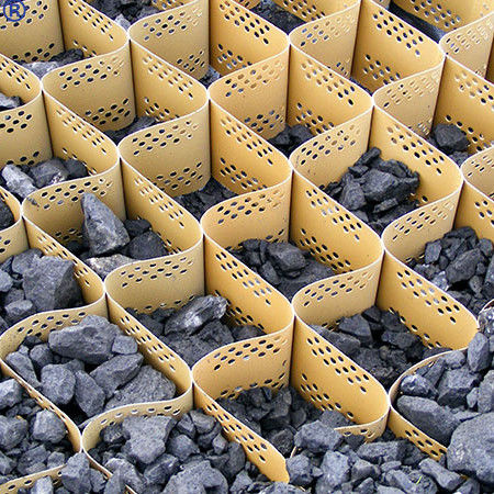 HDPE Gravel Grid Material System Driveway Textured Geocell Untuk Penguatan Jalan