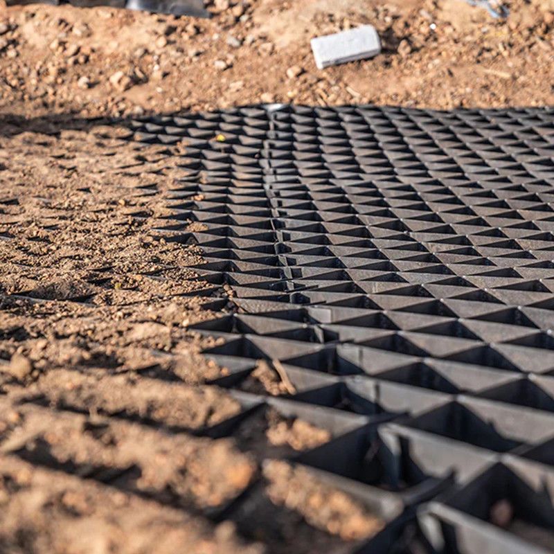 HDPE Gravel Grid Material System Driveway Textured Geocell Untuk Penguatan Jalan