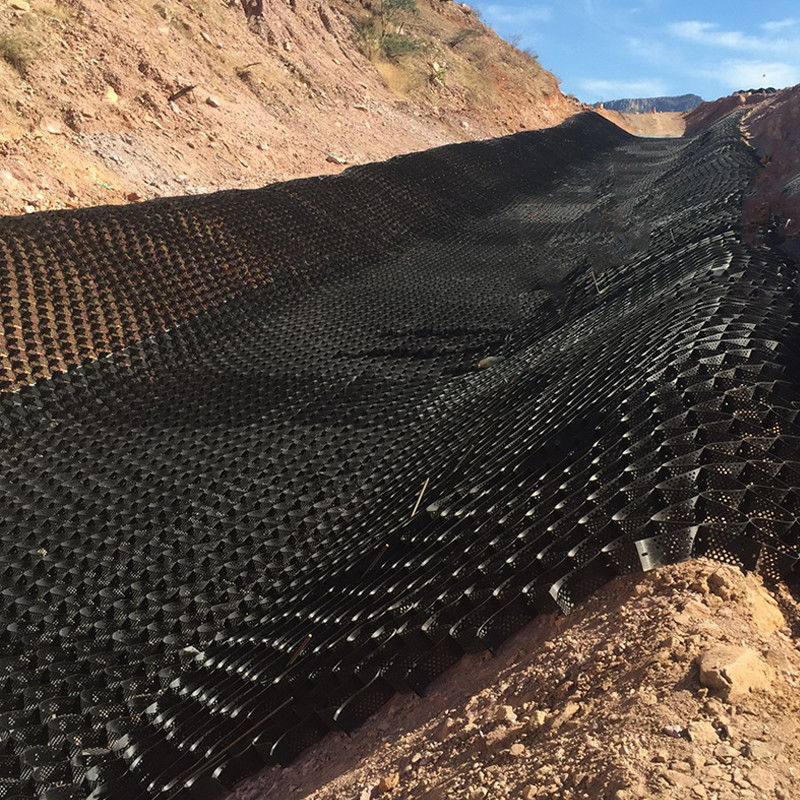HDPE Gravel Grid Material System Driveway Textured Geocell Untuk Penguatan Jalan