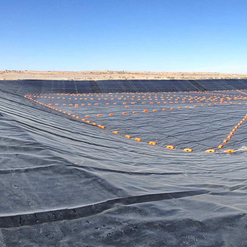 100% Virgin Material ASTM Standard GM13 HDPE Geomembrane Liner 0.3mm 0.5mm 1.0mm 1.5mm 2.0mm Untuk Tumpukan / Kolam Udang
