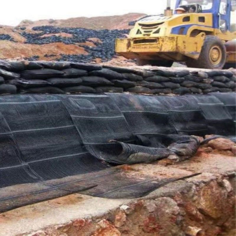 Geo Grid Ground Grid Plastik Uniaxial Polyester Geogrid Uniaxial Gravel Grid Ground Untuk Basement Driveway