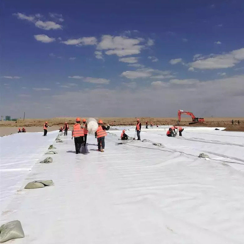 PET Polyester Serat Panjang Nonwoven Needle Punched Polyester Geotextile Nonwoven Geotextile Untuk Lapisan Jalan