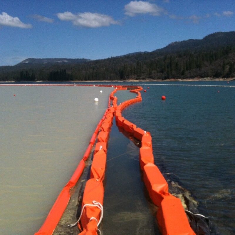 Tirai Silt Terapung Permeable Aquatic Silt Curtain PVC Silt Curtain Boom Silt Curtain PVC Oil Boom Oil Containment Fence Tirai Silt