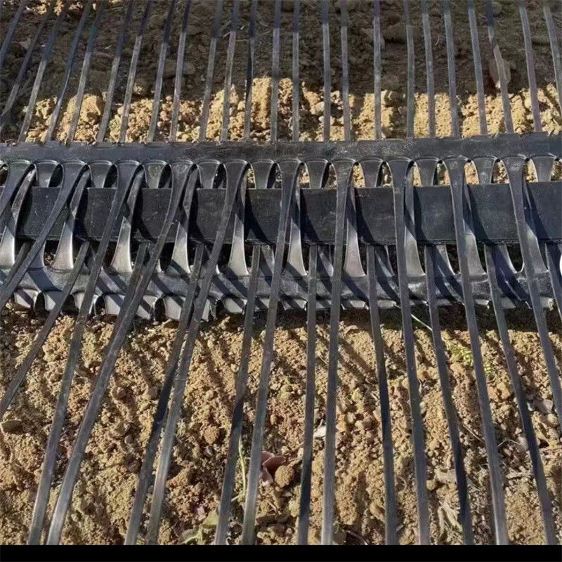 PP Plastik PE One-Way Uniaxial Polyester Geogrid Gravel Grid Stabilizer tanah untuk penguatan tanah