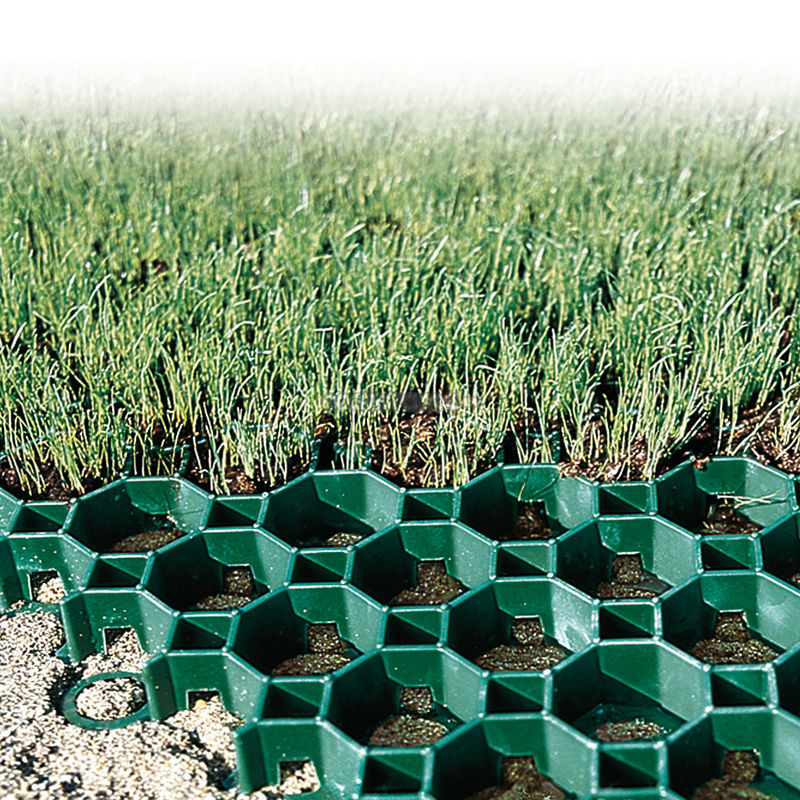 Pengaspal HDPE Kisi Rumput Geogrid Poliester Plastik untuk Tempat Parkir Pintu Darurat Kebakaran Grosir Lanskap Ground Geocell Kisi Paddock Kerikil