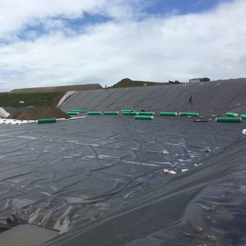 Liner kolam geomembrane HDPE tahan UV untuk akuakultur Pertanian Bendungan Tumpukan Tanah Limbah Perikanan Biodigester Pertambangan