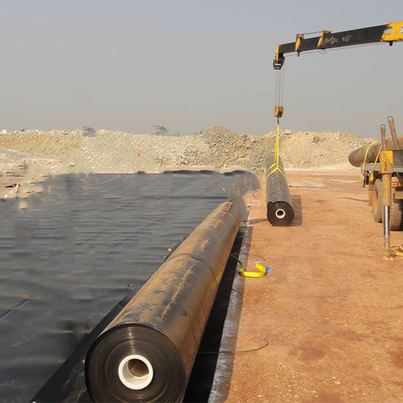 Liner kolam geomembrane HDPE tahan UV untuk akuakultur Pertanian Bendungan Tumpukan Tanah Limbah Perikanan Biodigester Pertambangan