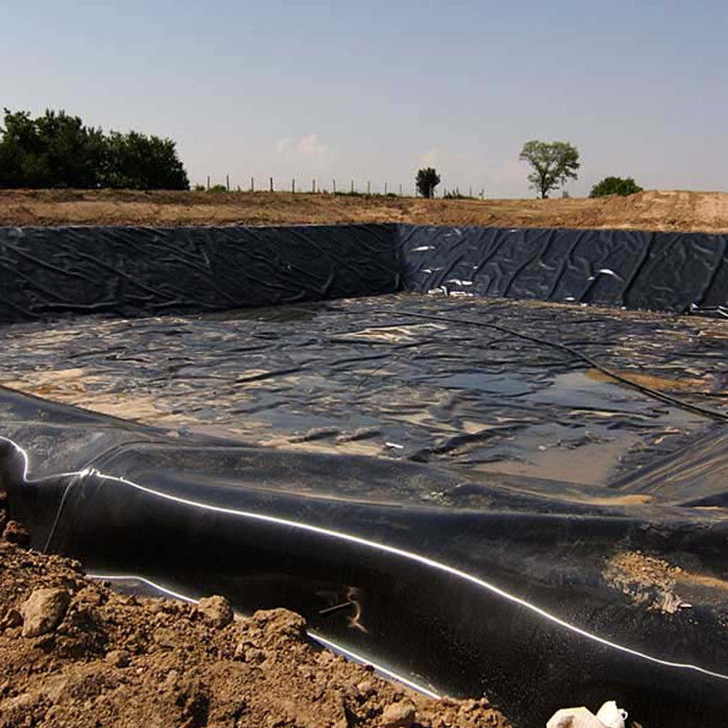 Liner kolam geomembrane HDPE tahan UV untuk akuakultur Pertanian Bendungan Tumpukan Tanah Limbah Perikanan Biodigester Pertambangan