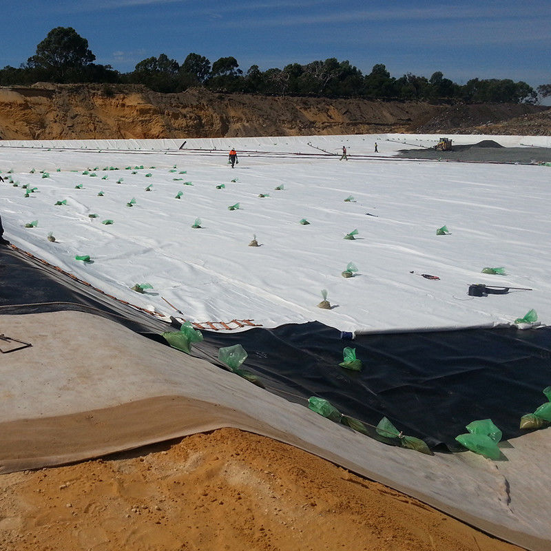 Liner kolam geomembrane HDPE tahan UV untuk akuakultur Pertanian Bendungan Tumpukan Tanah Limbah Perikanan Biodigester Pertambangan