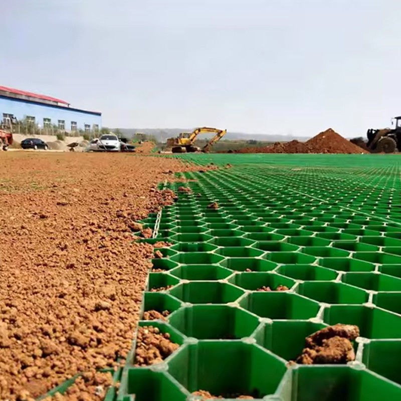 Grid Perkuat Tanah Gravel Plastik Grass Grid / Stabilizing Driveway Plastik Hexagonal Grass Grid