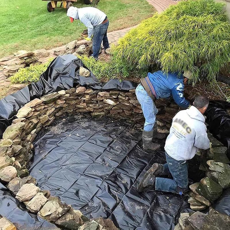 Pelapis Kolam Geomembran 0.5mm 1mm 1.5mm 2mm HDPE LDPE Lldpe PVC EVA Geomembran Pelapis Kolam