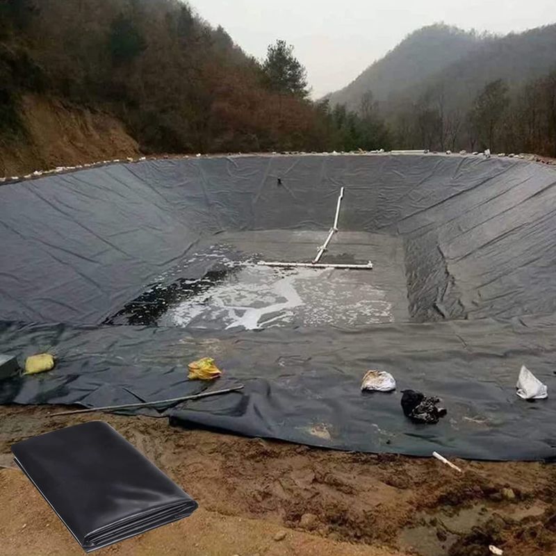 Gaya Industri 1mm Geomembrane Pond Liner HDPE Plastic Liner Geomembrane Pond Liner Untuk Kolam Ikan Dibuat dari PVC LDPE LLDPE PP Bahan Untuk Tumpukan