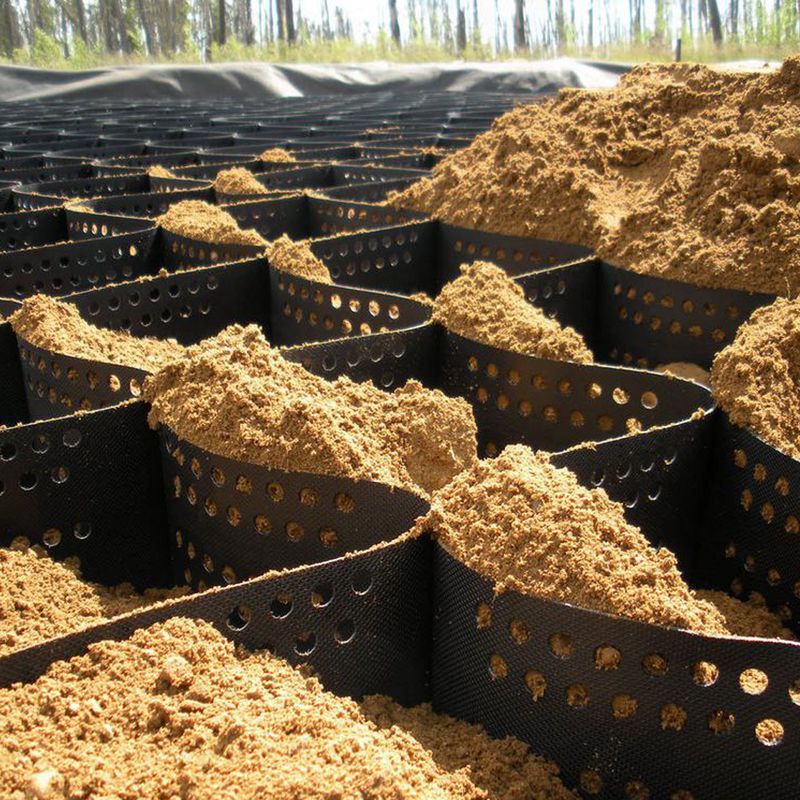 Sistem Grid Gravel Geocell HDPE Tugas Berat untuk Jalan Jalan, Stabilisasi Tanah, Perlindungan Cerun dan Penguatan Dinding Pendukung