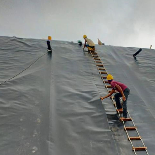 Akuakultur Perkebunan Ikan Waterproof Geomembrane HDPE Geomembrane Liner ️ Penghalang Waterproof untuk Bendungan, Perkebunan Ikan, Kolam, Kolam, Tangki