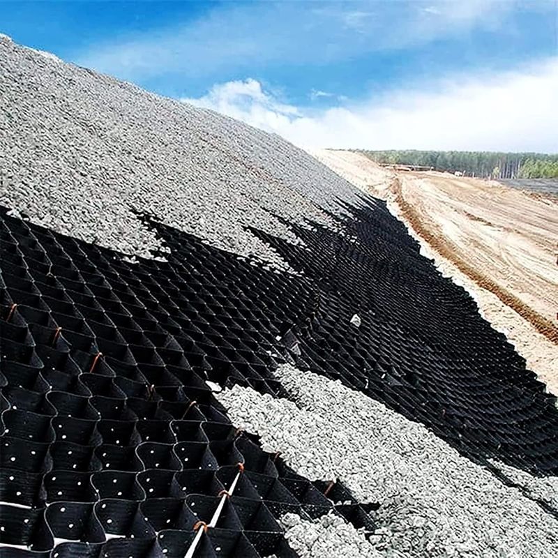 Geosel HDPE untuk Konstruksi Jalan, Stabilisasi Landasan Jalan, dan Dukungan Beban, Stabilisasi Kerikil, Grid Geosel HDPE