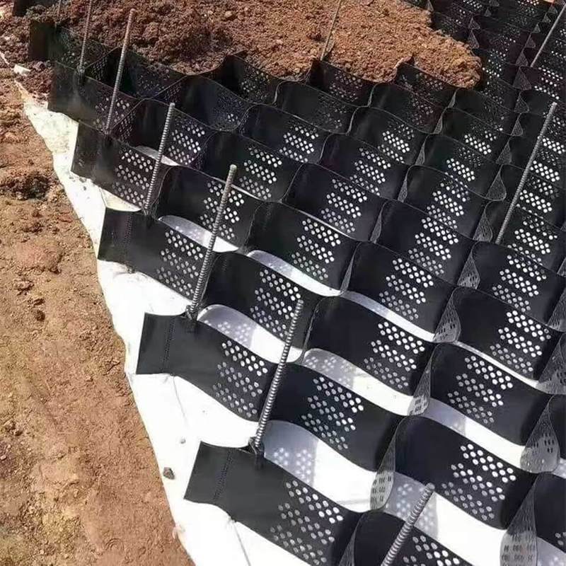 Geosel HDPE untuk Konstruksi Jalan, Stabilisasi Landasan Jalan, dan Dukungan Beban, Stabilisasi Kerikil, Grid Geosel HDPE