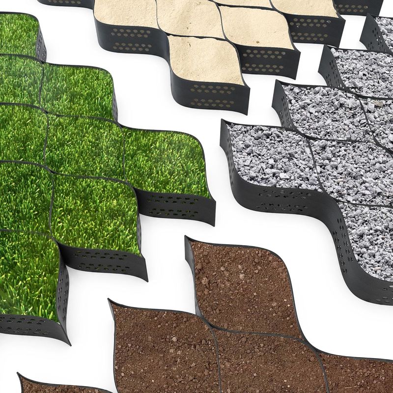 HDPE Plastic Geocell Paved Grid Geocell HDPE untuk Perkuat Basement Lembut Stabilizer Kerikil Murah Geocell dalam Pembangunan Jalan