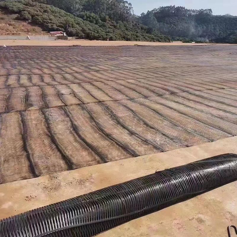 Penguatan Biaksial Plastik PP PE Uniaxial Komposit Peregangan HDPE Geogrid Jalan Konstruksi Kereta Api