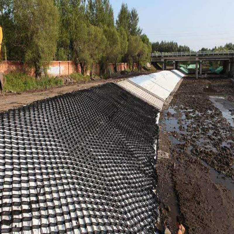 Grid Gravel Geocell Plastik HDPE Tekstur dan Terperosok untuk Stabilisasi Jalan, Penguatan Dasar Jalan, Tempat Parkir dan Perlindungan Lemparan