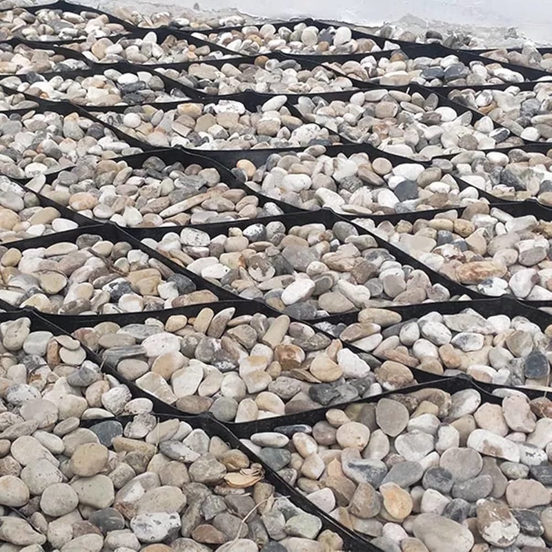 Geosel HDPE Tahan Lama Geosel HDPE Permukaan Halus untuk Jalan Masuk Pengendalian Erosi untuk Lereng Penopang Dinding Penahan