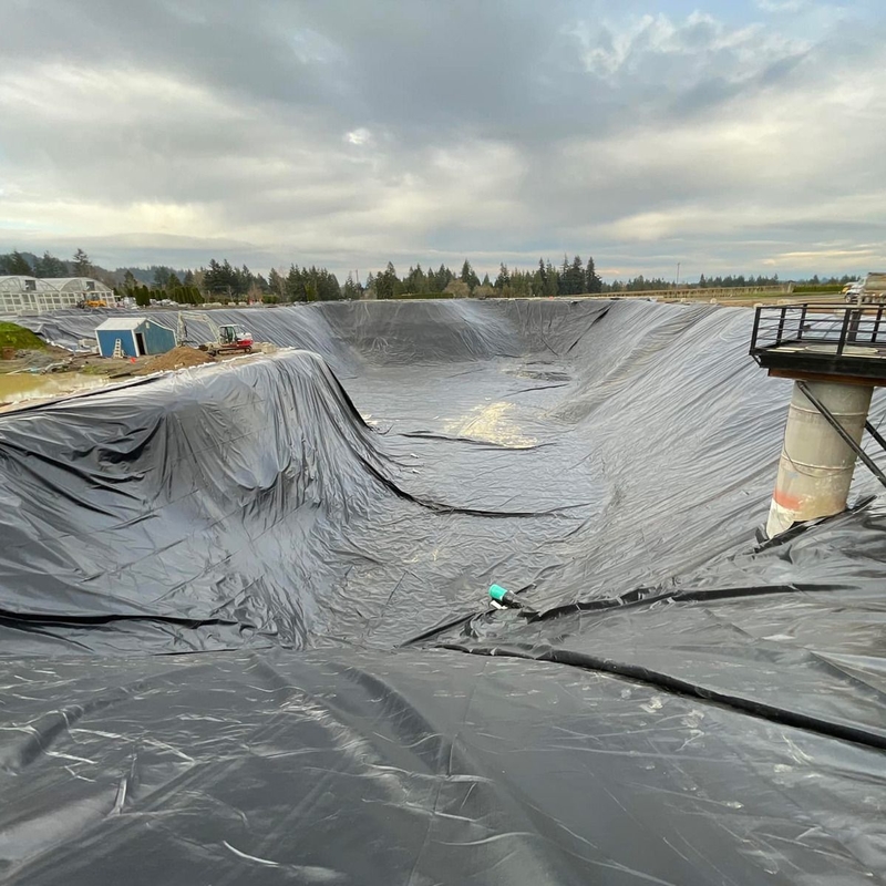 Outdoor Polyethylene Fish Farm Geomembrane Pond Liner HDPE Containment Liner Pond Liner Besar Waterproof Geomembrane Pond Liner