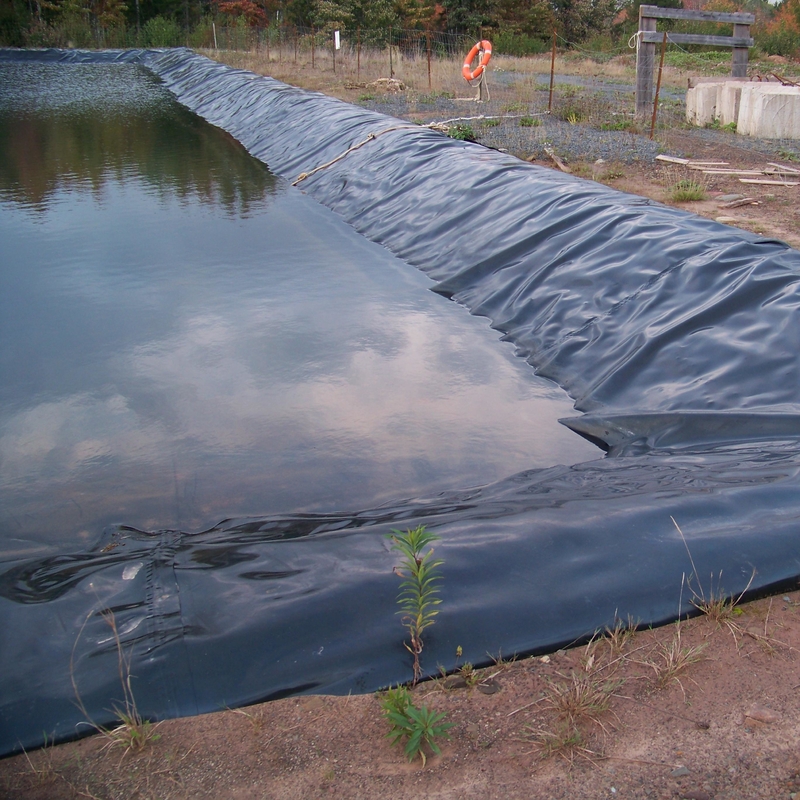 Outdoor Polyethylene Fish Farm Geomembrane Pond Liner HDPE Containment Liner Pond Liner Besar Waterproof Geomembrane Pond Liner