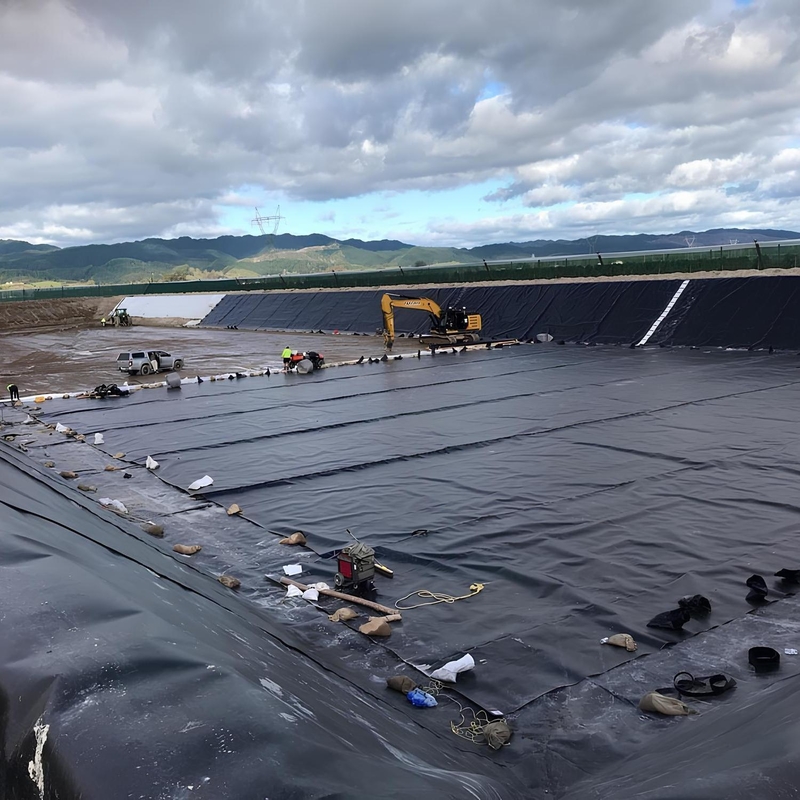 Outdoor Polyethylene Fish Farm Geomembrane Pond Liner HDPE Containment Liner Pond Liner Besar Waterproof Geomembrane Pond Liner