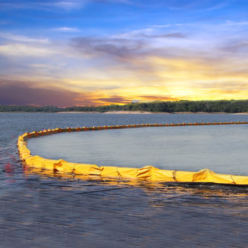 Silt Curtain PVC Floating Silt Curtain Containment Boom Eco Friendly Oil Spilling Boom Floating Silt Curtain untuk Lingkungan Air