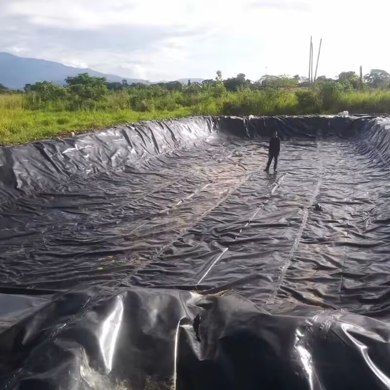 Produksi air Pertanian Tambang Pertanian Tempat pembuangan sampah Kolam ikan HDPE Geomembrane dilapisi film plastik